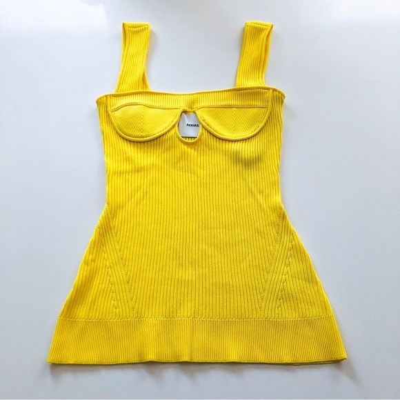 AKNVAS Fezco Rib Knit Tank Yellow Size Small NWT - Picture 7 of 11